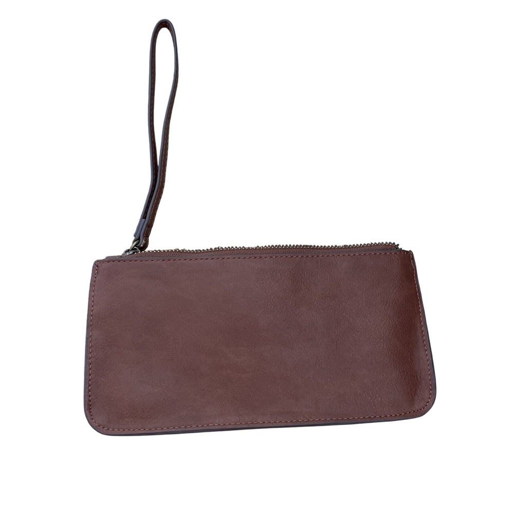 Brown Wristlet Wallet Clutch Zip‎ Around Studded Accent Small Purse - Picture 2 of 7